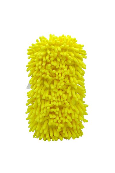 AGC Microfiber Car Wash Chenille Sponge, Yellow, 24cm x 11cm x 9.4 Inch x 4.3 inch.