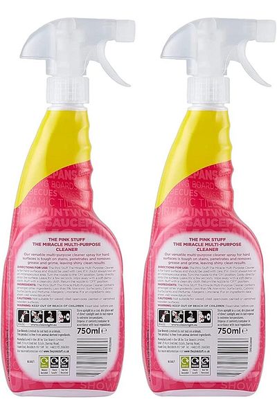 THE PINK STUFF منظف متعدد الأغراض ميراكل، بخاخ 850 مل، 2 × 28.7 أونصة سائلة