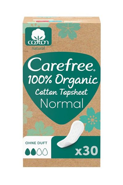 Carefree Carefree Ultra Thin Cotton Unscented 30 Regular Panty Liners