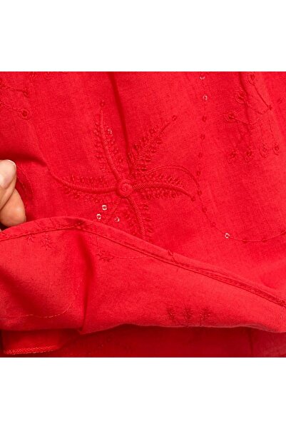 OZZY KİDS Girl's Short Sleeve Dress with Sequin Detail