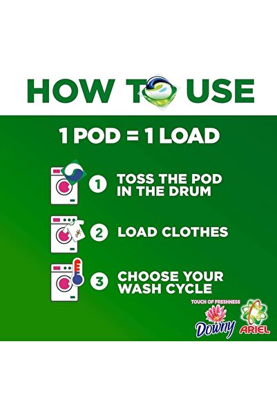 Ariel All in1 PODS, Washing Liquid Capsules Original Scent, 15 Count