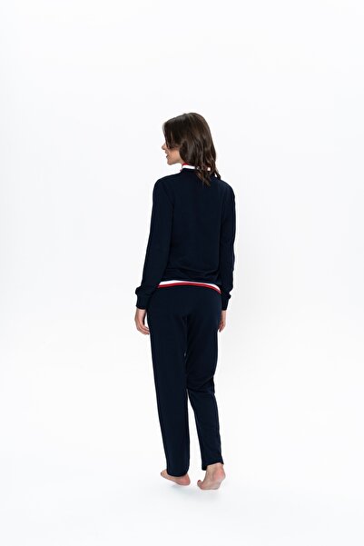 U.S. Polo Assn. طقم بيجامة نصف باتش باللون الأزرق الداكن من U.S. Polo Assn. أنثى ILC2.20S11C2M