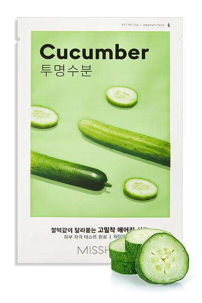 Missha Sheet Mask with Cucumber Extract Intensive Moisturization (1Ad) Airy Fit Sheet Mask Cucumber