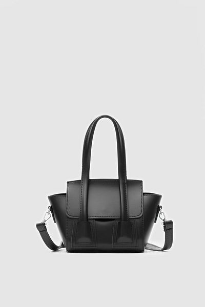 Shule Bags Geantă neagră Mofy de mână și crossbody