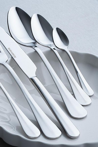 ACAR Perlie 72 Piece Silver Cutlery Set for 12 People