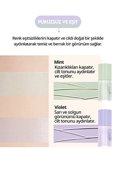 Missha Renk Eşitsizliklerini Nötrleyen Pürüzsüzleştiren Nemlendirici Makyaj Bazı Layering Fit Base (Violet)