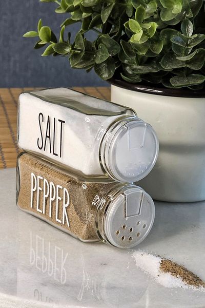 EVLE 2-Piece Glass Salt and Pepper Shakers