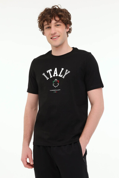 lumberjack Ml Renato 11Itl1030 5Fx Black Men's Short Sleeve T-Shirt