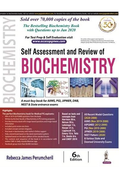 Jaypee Brothers Medical Publishers التقييم الذاتي ومراجعة الكيمياء الحيوية