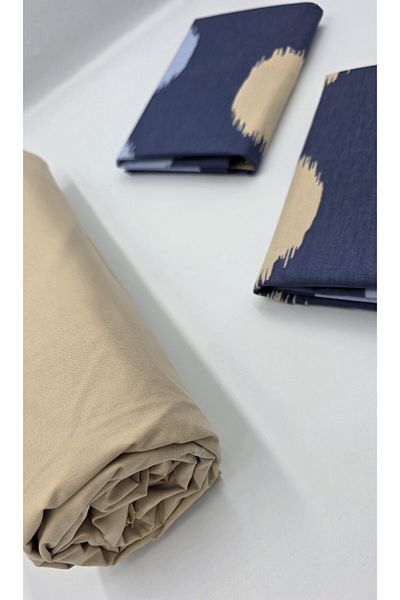 pınarhome collectıon New Season - 100% Organic Cotton, Soft Sand and Elastic Crossbody+Pillow Cover Corner Depth 28-30 cm