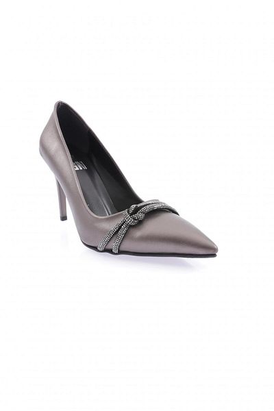DGN Kn-02-23y Pantofi de Seara Platinum Stoned Silver - Model Femei Banded