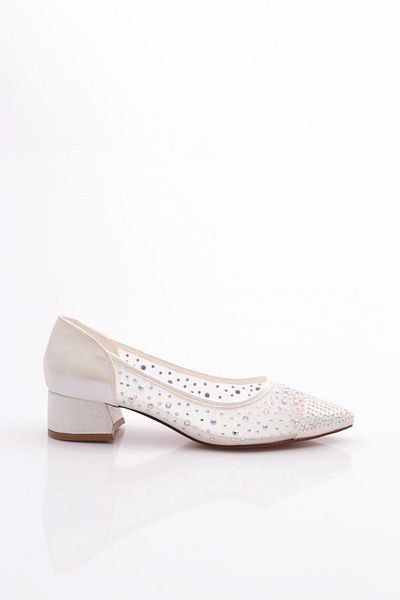 DGN Γυναικεία μπαλαρίνα με μυτερά δάχτυλα Mother of Pearl - 214162621