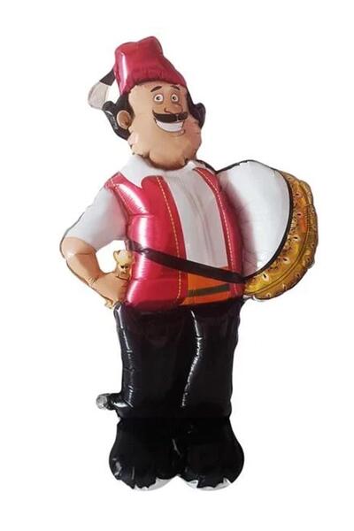 Patladı Gitti Ramazan Davulcusu Folyo Balon Ramazan Süsleme Balonu 120cm