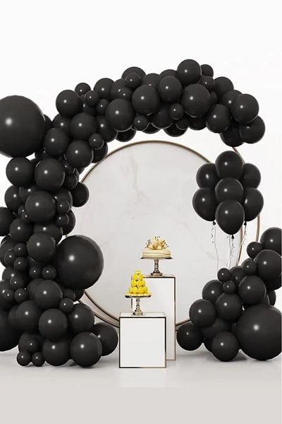 BeySüS 12Th Sierra Pen 20 Pieces Black Latex Balloons