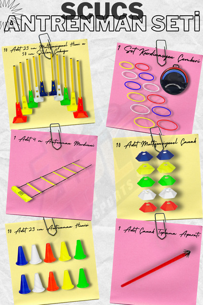 SCUCS 43 Parça Hız, Çeviklik ve Güç İçin Antrenman Seti – Hız, Koordinasyon v...