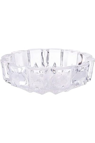 AKDC Glass Ashtray L(16CM) XW(16CM) XH(5CM) Transparent