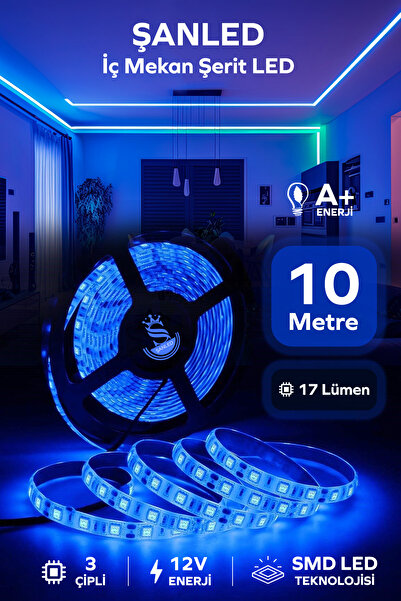 ŞANLED 3 Çipli Iç Mekan Şerit Led Tüm Mekanlar-(trafosuz) 5,10,20,30,40,50,100m