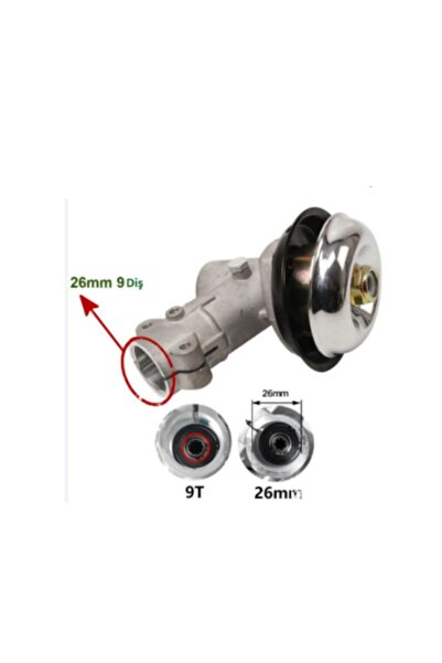 Veta Çin Malı Motorlu Tırpan Redüktör Dişli Grubu 26 Mm Yıldız 9 Diş