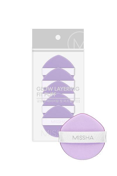 Missha Soft Makeup Sponge - High Coverage, Glow Layering Fit Puff (5 Pcs)