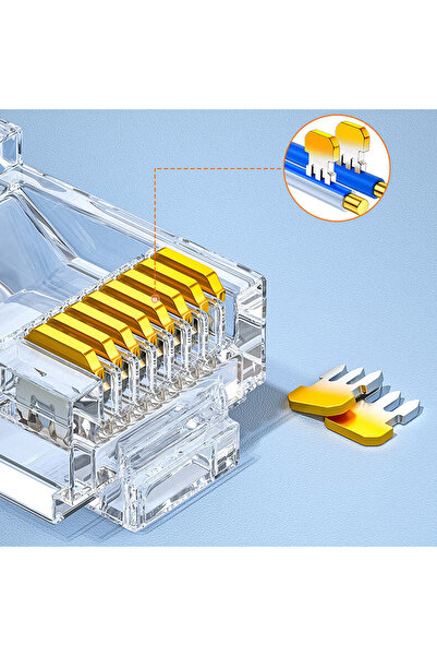 Choice 50 قطعة 10/50/100 قطعة موصل RJ45 Cat6a Cat7 موصل RJ45 محمي بموصلات شبكة FTP 8P8C