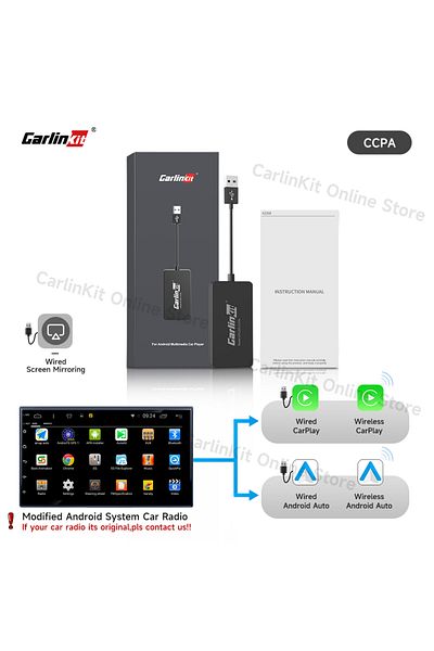 Choice Wireless CCPA Carlinkit Wireless Android Auto CarPlay Dongle Wired Screen Mirroring for Aftermarket