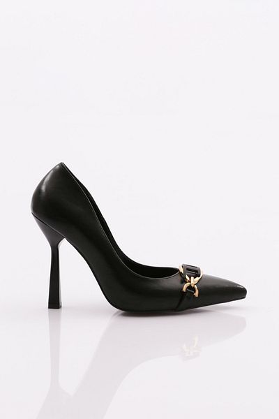 DGN Black 6077 Model Women's Heeled Shoes