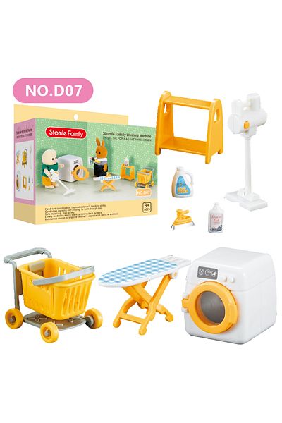 Choice5 D07 1:12 Miniature Furniture Forest Family Kitchen Toy Dining Table Dollhouse Accessories Bathroom P