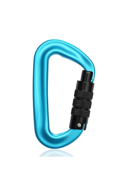 Choice 7802tn-blue Cliwiz 12kn حلقة أمان احترافية على شكل حرف D من الألومنيوم بخطافات مفاتيح للتسلق والأمان M