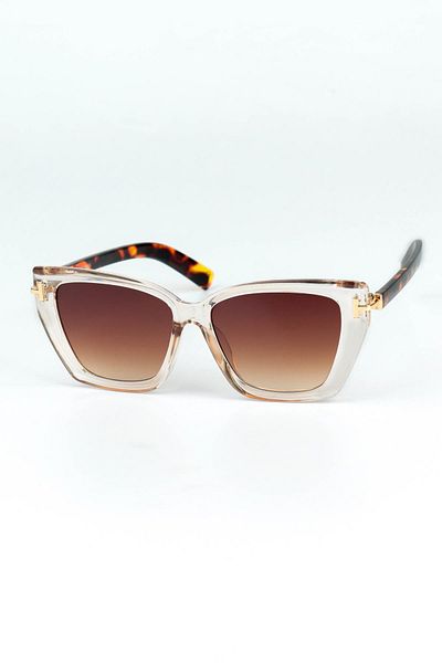 Di Caprio Women's Powder Uv400 Protected Rectangular Model Sunglasses