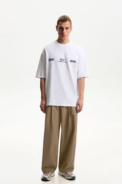 Bershka Super baggy poplin trousers