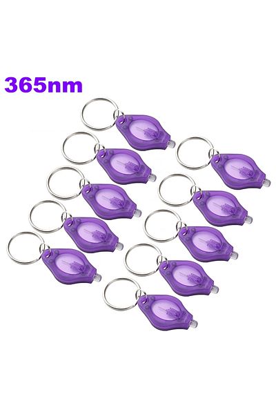 Choice Cr2016 Purple 365nm 10pc Uv 365/395nm Uv Keychain Light For Money Ore Id Scorpion Pet Stains Cat Tin