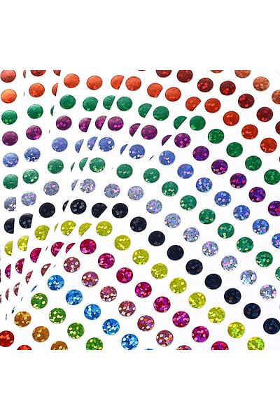 Choice 1760 Color Coded Labels Laser Shiny Dot Stickers 1/4 Inch Dot Labels, 16 Color Styles Of Color Co...