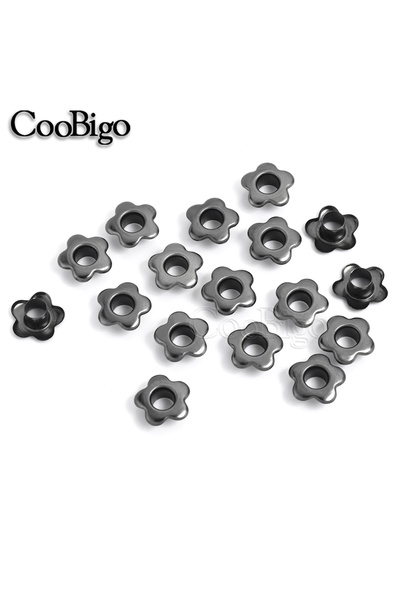 Choice Silver 100pcs Flower Metal Eyelets Grommets for Fabric Clothing Sewing...