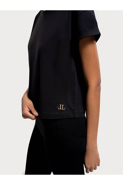 Loft Tricou negru pentru damă Loose Fit LF2035741