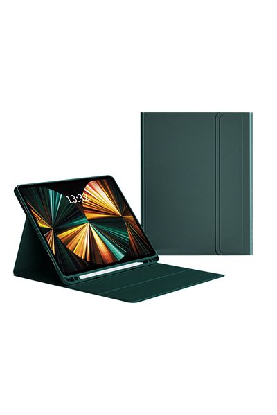 Choice جراب جلدي Tbtic أخضر داكن مقاس 10.2 بوصة لجهاز iPad Air 5 4 10.9 Pro 11 10th 9th 8th 7th Gen 10.2