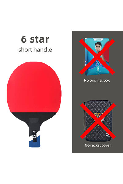 Choice مضرب تنس الطاولة E6-CS بدون حقيبة LOKI 9 Star الاحترافي 5+2 مضرب تنس ا...