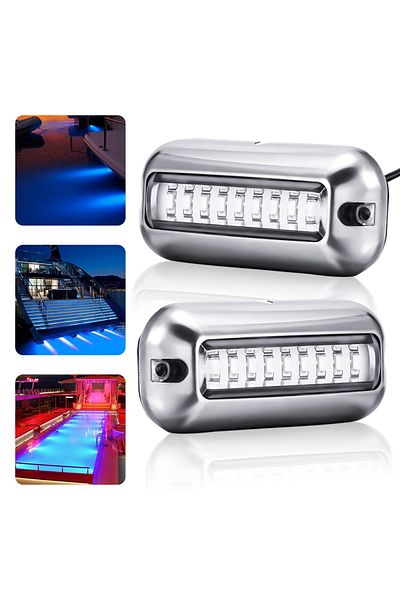 Choice 2pcs Blue 27led 12v Boat Transom Light Underwater Pontoon Marine Ship Boat Accessories Light Waterpr