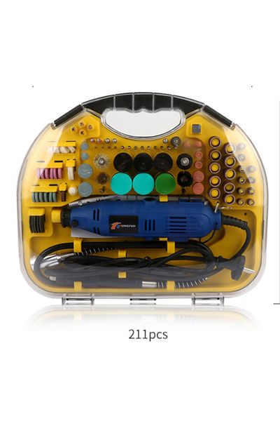 Choice EU 211pcs Tungfull Electric Drill Dremel Grinder Mini Polishing Machines With Grinding Accessories S