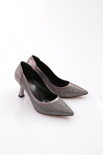 DGN Pantofi cu toc pentru femei Platinum Metallic - 102102621
