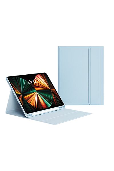Choice جراب جلدي أزرق سماوي من Tbtic لأجهزة iPad Air 5 و4 و10.9 وPro 11 و10 و9 و8 و7 من الجيل 10.2 بوصة