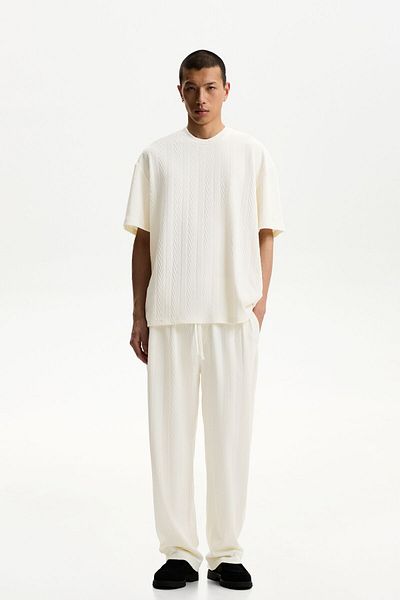 Bershka Textured trousers