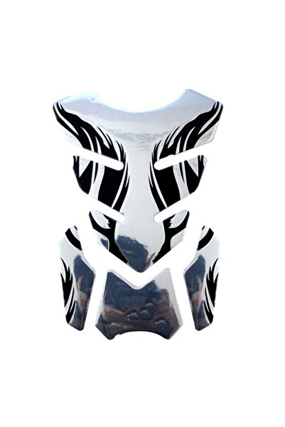 choice2 ملصق خزان دراجة نارية فضي قطعة واحدة على شكل عظمة سمكة ملصقات خزان ثل...