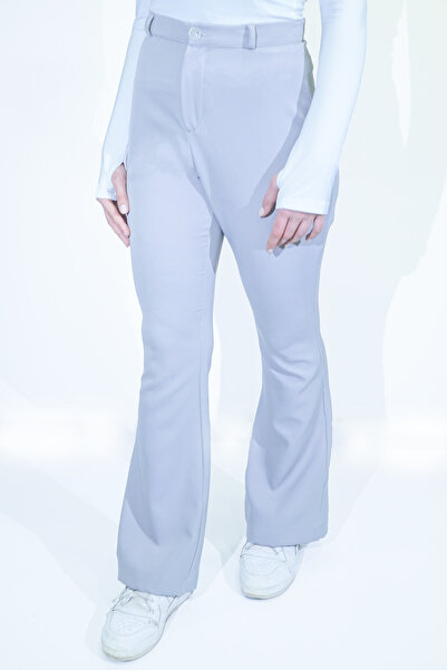 gumbuloy بنطلون X Nurbeli نسائي واسع الساق من الليكرا بالازو