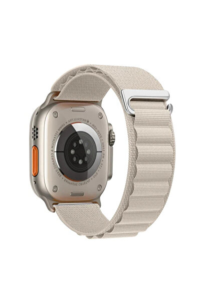 Choice سوار ساعة أبيض من سلسلة 10، مقاس 46 مم، بتصميم Alpine Loop، مناسب لساع...