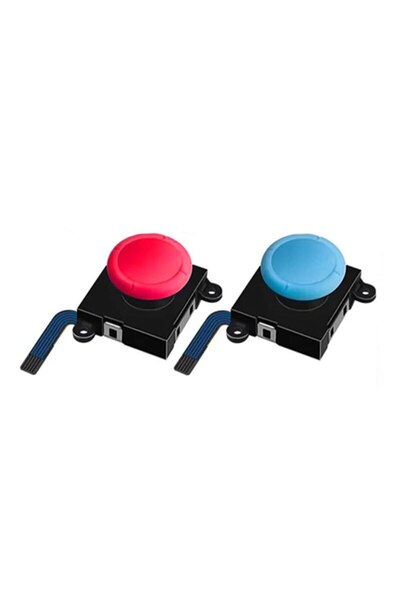 Choice عصا تحكم تناظرية ثلاثية الأبعاد بديلة من DATA FROG (أحمر/أزرق) لجهاز S...