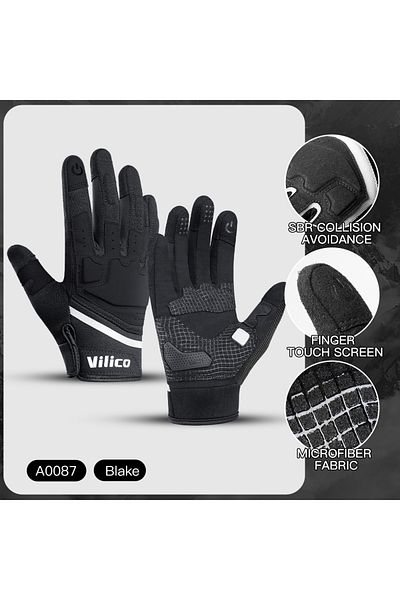 Choice L A0087-BK Touch Screen Cycling Gloves Winter Thermal Warm Windproof Full Finger Waterproof Bicycle