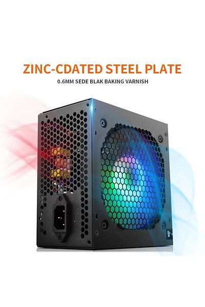 Choice Eu Plug 600w Aigo Ak 600w Pc Psu Power Supply Unit Black Gaming Quiet 120mm Rgb Fan 24pin 12v Atx De
