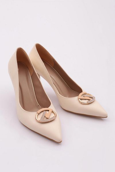 DGN Pantofi cu toc pentru femei de culoarea pielii - 21123564