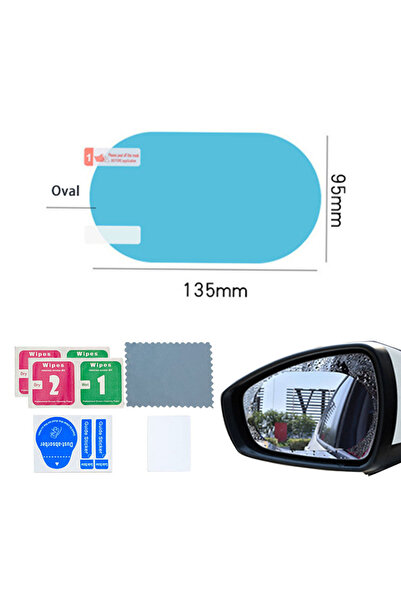 Choice3 95x135mm Car Rearview Mirror Rain Eyebrow Carbon Fiber Sun Visor Shad...