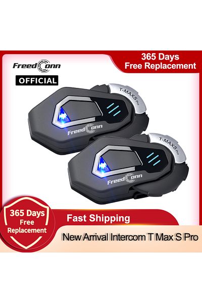 FreedConn 2 Pcs New Motorcycle Helmet Headset Intercom Bluetooth Music Fm Waterproof Moto Helmet Hea